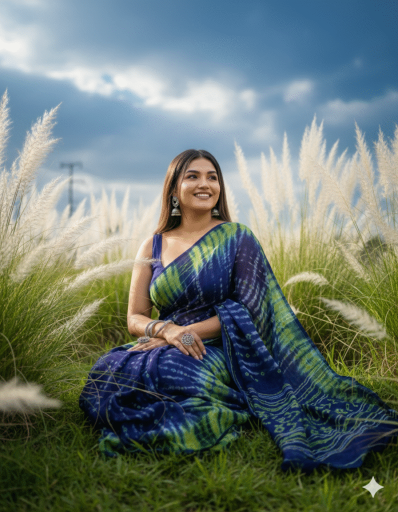 7. Sunlit Saree Mood